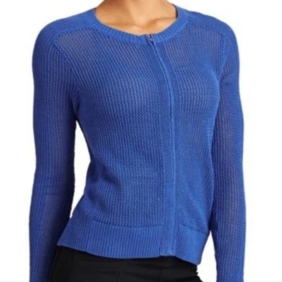 Athleta Sweaters - ATHLETA LIGHTWEIGHT CARDIGAN COTTON KNIT LONG SLEEVE COBALT BLUE SWEATER XS